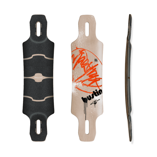 Bustin Maestro Deck Quicktag Orange Natural Maple