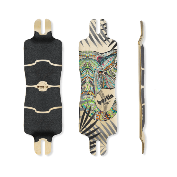 Bustin Sportster Deck Elephant Mosaic Natural Maple
