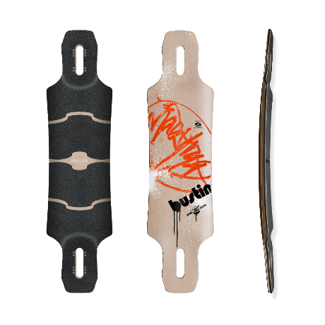 Bustin Maestro Deck Quicktag Orange Natural Maple