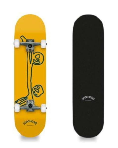 Sancheski Mini Logo Junior Yellow Skateboard Complete (7.6 "x 29.25" x 12.1" WB)