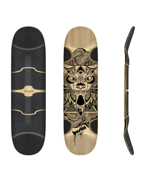 Bustin Yoface Deck Direwolf Natural Maple