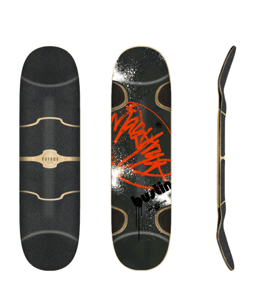 Bustin Yoface Deck Quicktag Orange Rustic Blackout