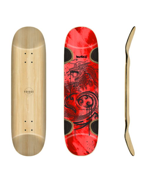Bustin Yoface Deck Dragon Rustic Fire Red
