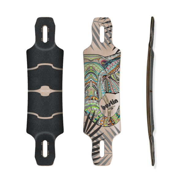 Bustin Maestro Deck Elephant Mosaic Natural Maple