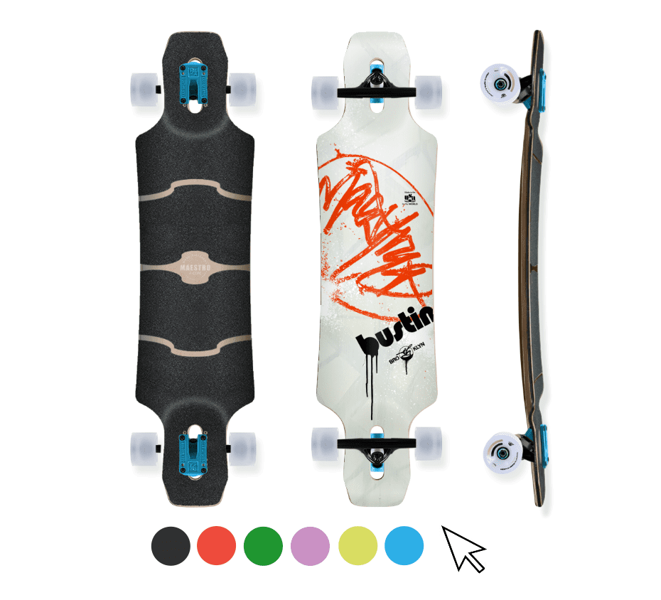 M Merkapa Longboard Complet 41" Avec T-Tool - Cruiser Carving Descente Géométrique Pour Adultes Et Adolescents