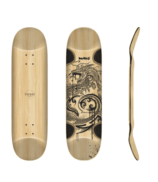 Bustin Yoface Deck Dragon Natural Maple