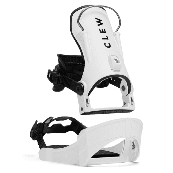 Clew Independence 1.0 Hybrid Step-In Whie Snowboard Bindung 2026CLEW Independence 1.0 White Unisex Step-In-Snowboardbindung 2027 - jetzt bei Brettsport.de bestellen!