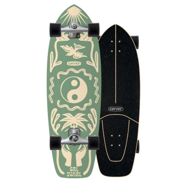 Carver Skateboards Girlswirl Yang Yin Patin de surf 31" CX 4